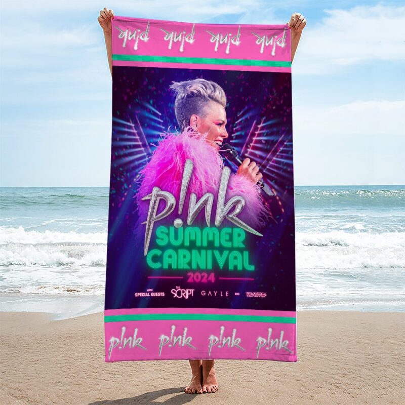 P!nk Rectangle Beach Towel WBT1146