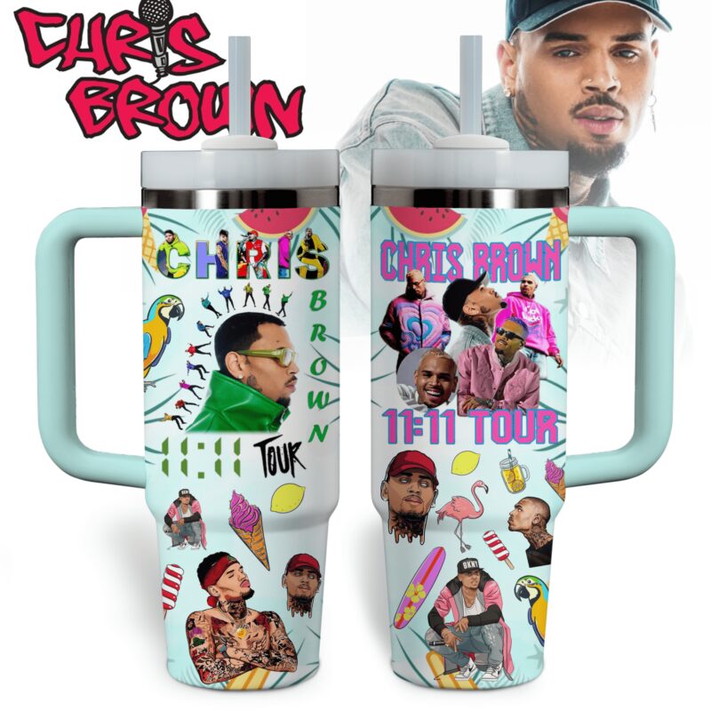 Premium Chris Brown 11:11 Tour Tumbler 40Oz ZST1047