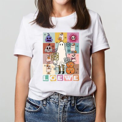 Retro Spooky Halloween Shirt Loewe Unisex T Shirt Cotton Tee TAT10166 3