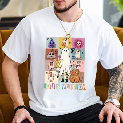 Retro Spooky Halloween Shirt Louis Vuitton Unisex T Shirt Cotton Tee TAT10168 2