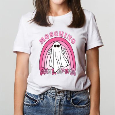 Retro Spooky Halloween Shirt Moschino Unisex T Shirt Cotton Tee TAT10169 3
