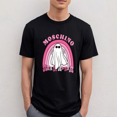 Retro Spooky Halloween Shirt Moschino Unisex T Shirt Cotton Tee TAT10169 4