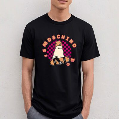 Retro Spooky Halloween Shirt Moschino Unisex T Shirt Cotton Tee TAT10170 4