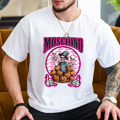 Retro Spooky Halloween Shirt Moschino Unisex T Shirt Cotton Tee TAT10172 2