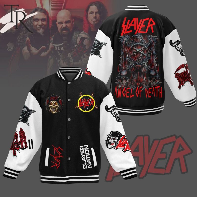 Slayer Nation Angel Of Death Baseball Jacket TBJ1140