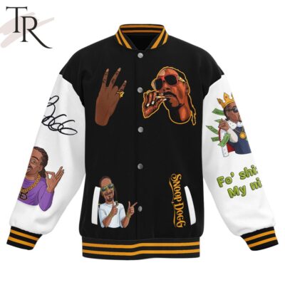 Snoop Dogg Fo' Shizzle My Nizzle Baseball Jacket TBJ1144 1 Snoop Dogg Fo Shizzle My Nizzle Baseball Jacket TBJ1144 1