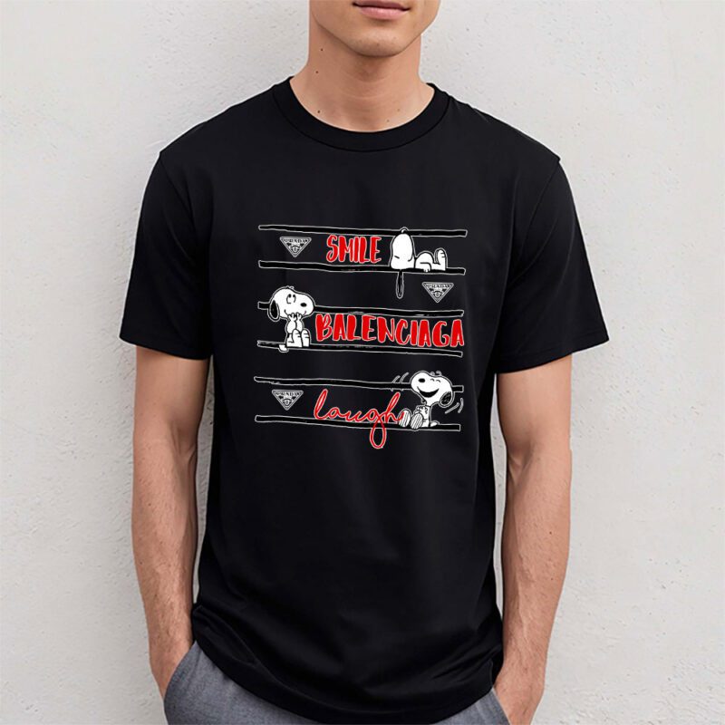 Snoopy Balenciaga Unisex T Shirt Cotton Tee TAT7120 4