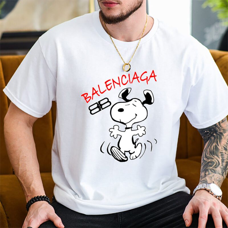 Snoopy Balenciaga Unisex T Shirt Cotton Tee TAT7633 2