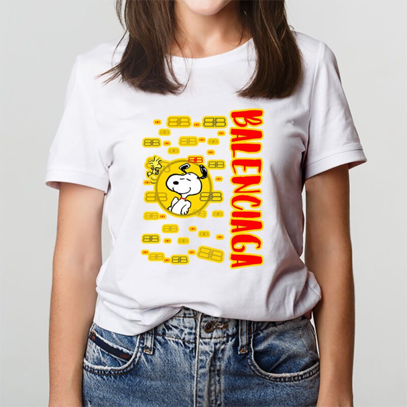 Snoopy Balenciaga Unisex T Shirt Cotton Tee TAT8350 3
