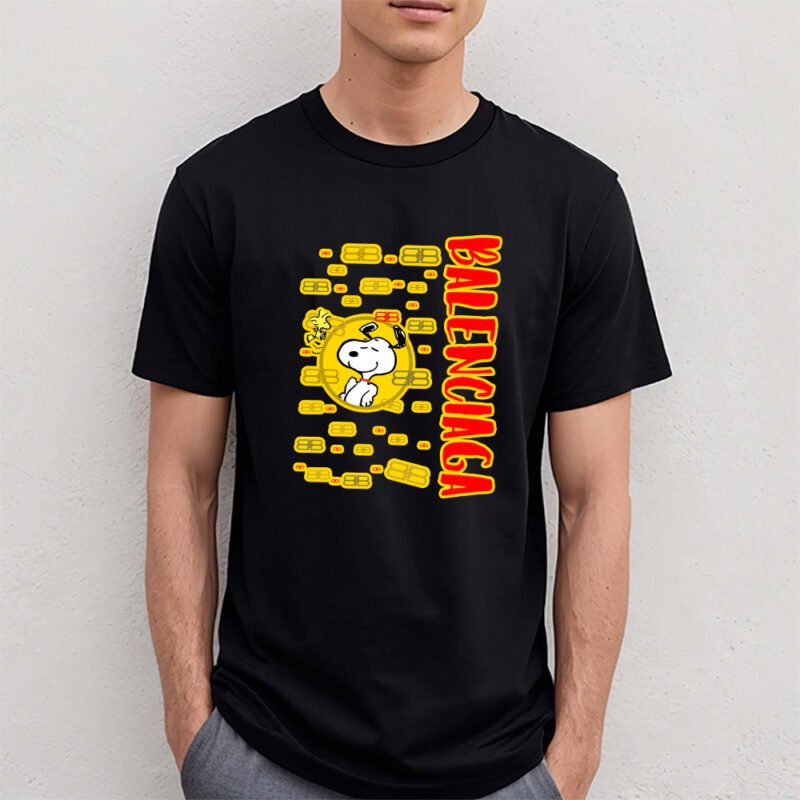 Snoopy Balenciaga Unisex T Shirt Cotton Tee TAT8350 4