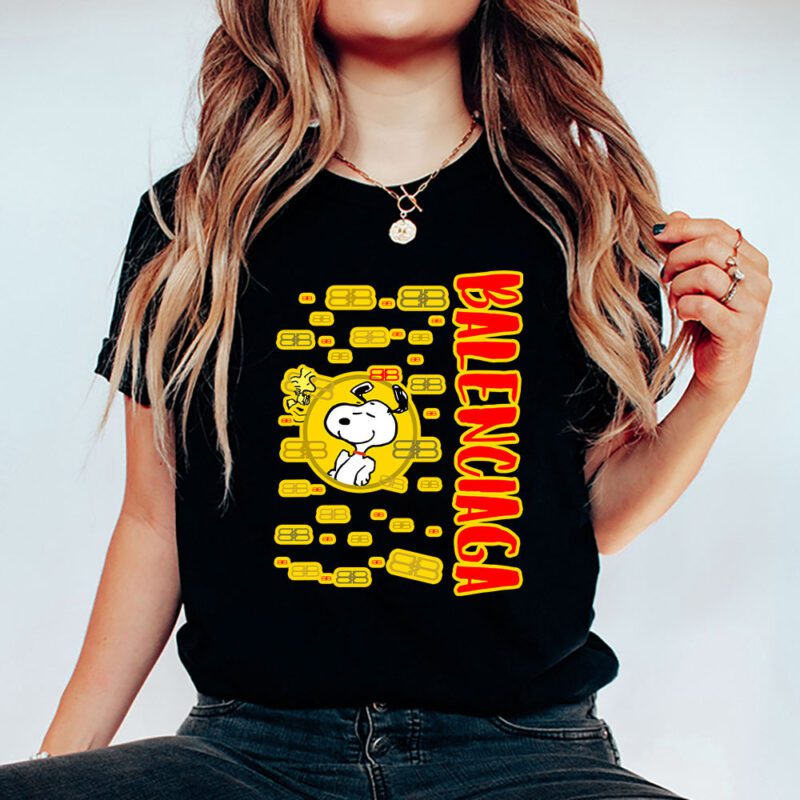 Snoopy Balenciaga Unisex T Shirt Cotton Tee TAT8350 5