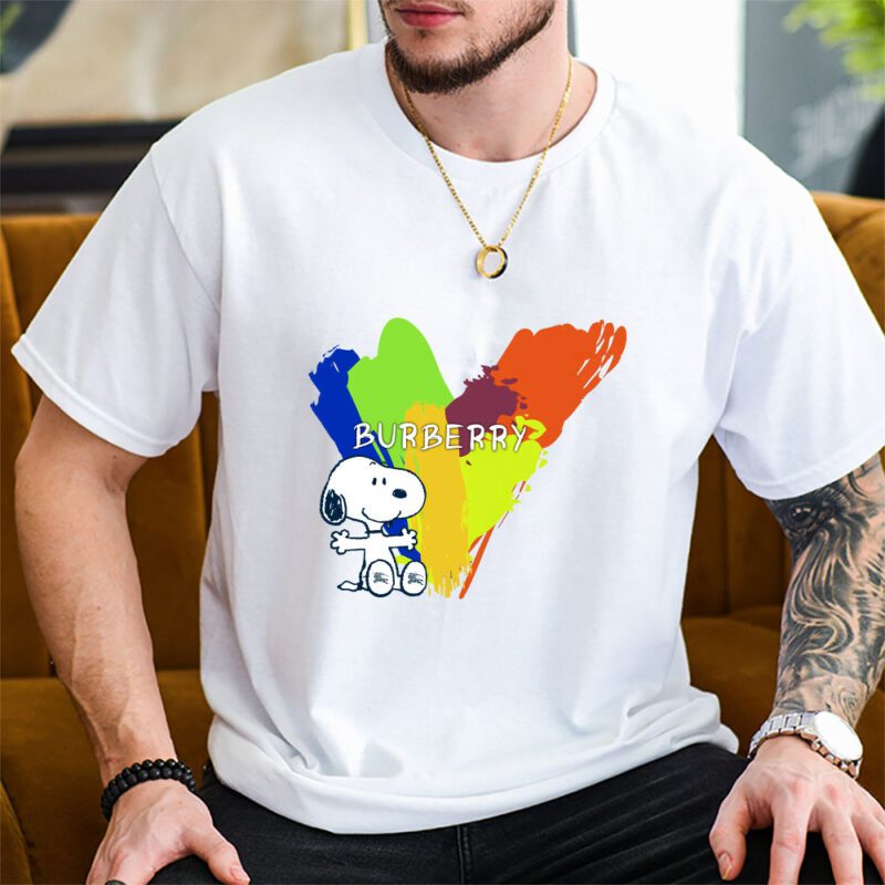 Snoopy Burberry Unisex T Shirt Cotton Tee TAT7111 2
