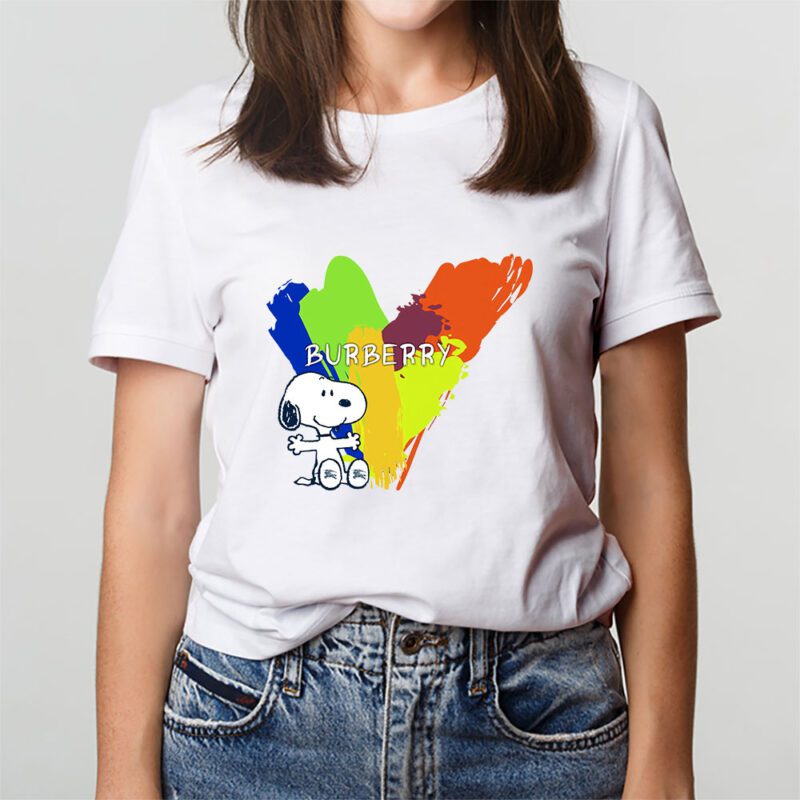 Snoopy Burberry Unisex T Shirt Cotton Tee TAT7111 3