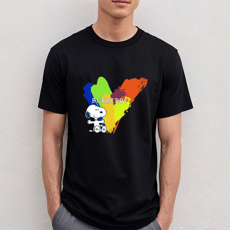 Snoopy Burberry Unisex T Shirt Cotton Tee TAT7111 4