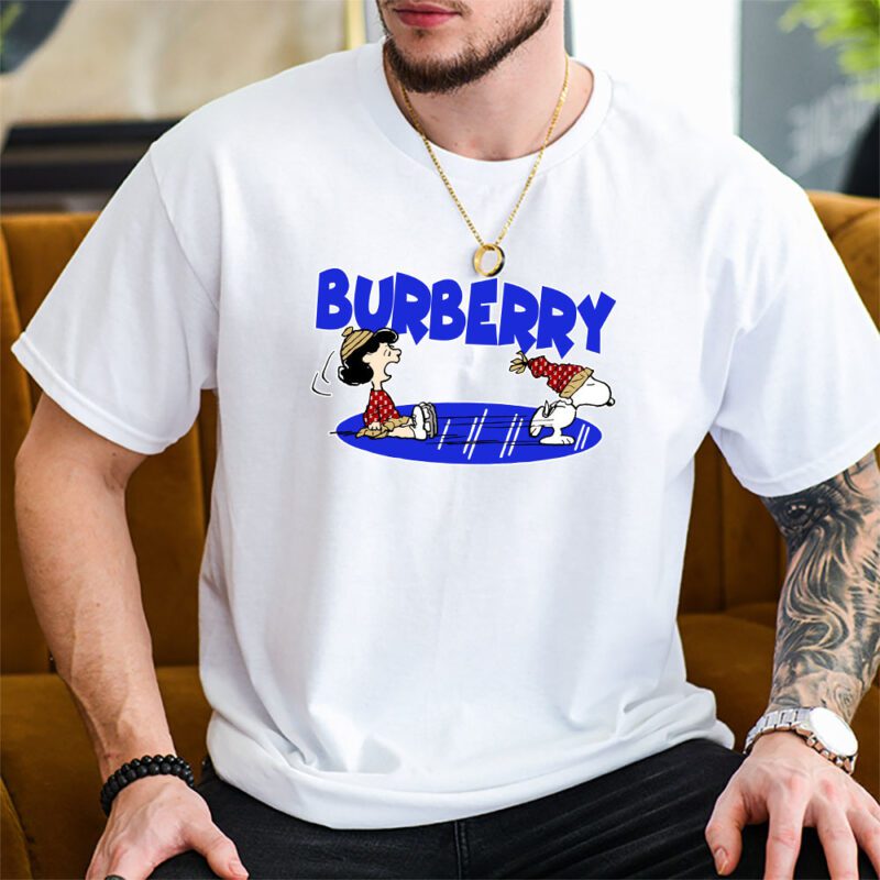Snoopy Burberry Unisex T Shirt Cotton Tee TAT7113 2