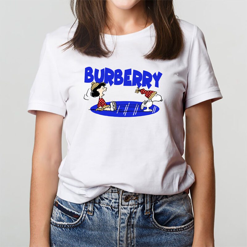 Snoopy Burberry Unisex T Shirt Cotton Tee TAT7113 3