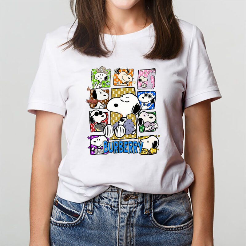 Snoopy Burberry Unisex T Shirt Cotton Tee TAT7115 3