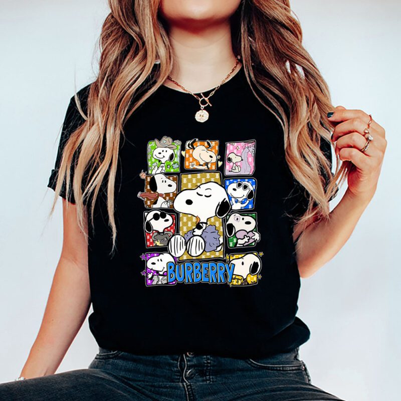 Snoopy Burberry Unisex T Shirt Cotton Tee TAT7115 5