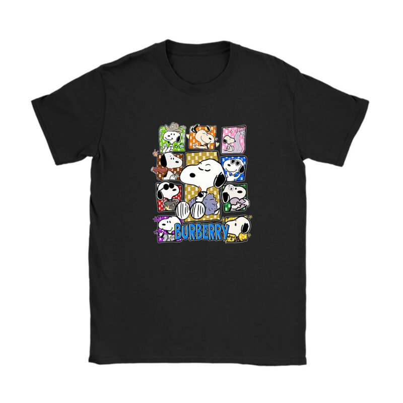 Snoopy Burberry Unisex T-Shirt Cotton Tee TAT7115