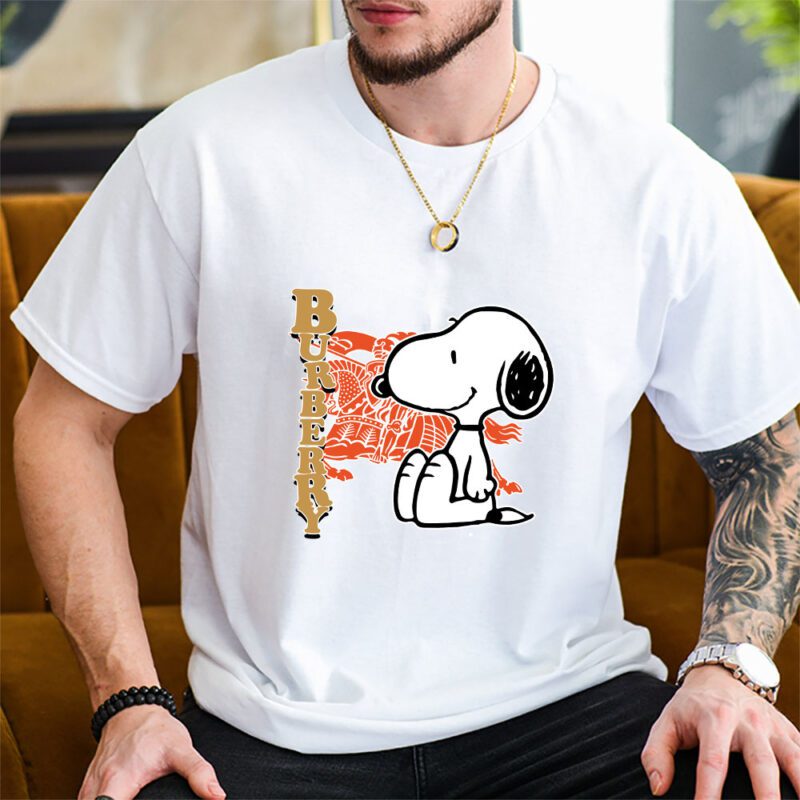 Snoopy Burberry Unisex T Shirt Cotton Tee TAT7117 2