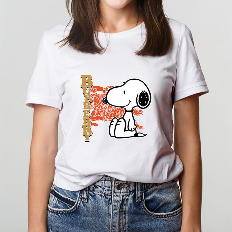 Snoopy Burberry Unisex T Shirt Cotton Tee TAT7117 3