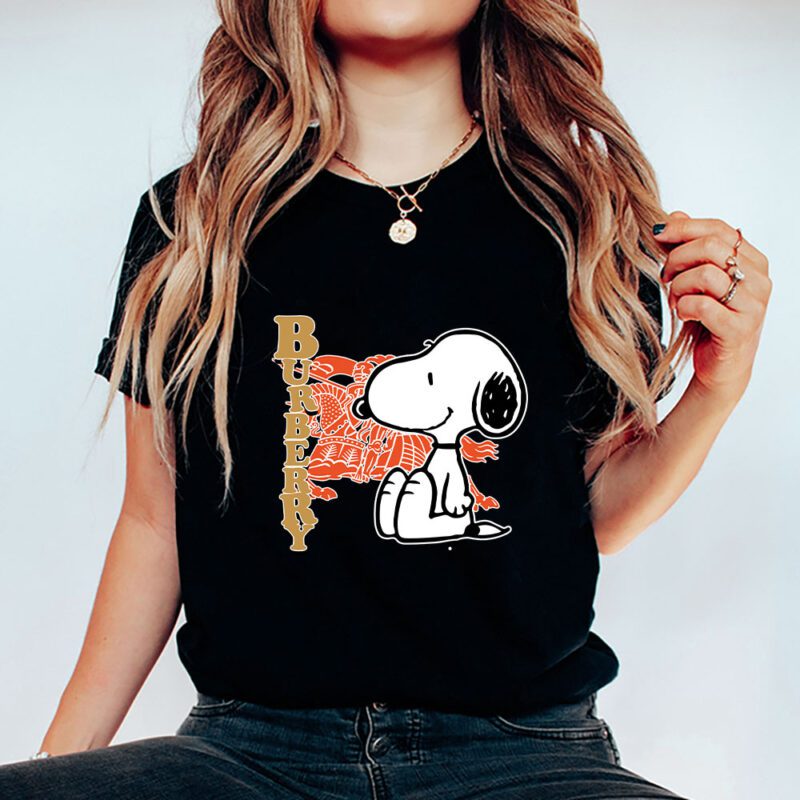 Snoopy Burberry Unisex T Shirt Cotton Tee TAT7117 5