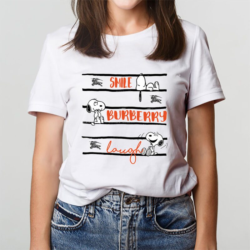 Snoopy Burberry Unisex T Shirt Cotton Tee TAT7119 3