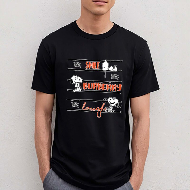 Snoopy Burberry Unisex T Shirt Cotton Tee TAT7119 4