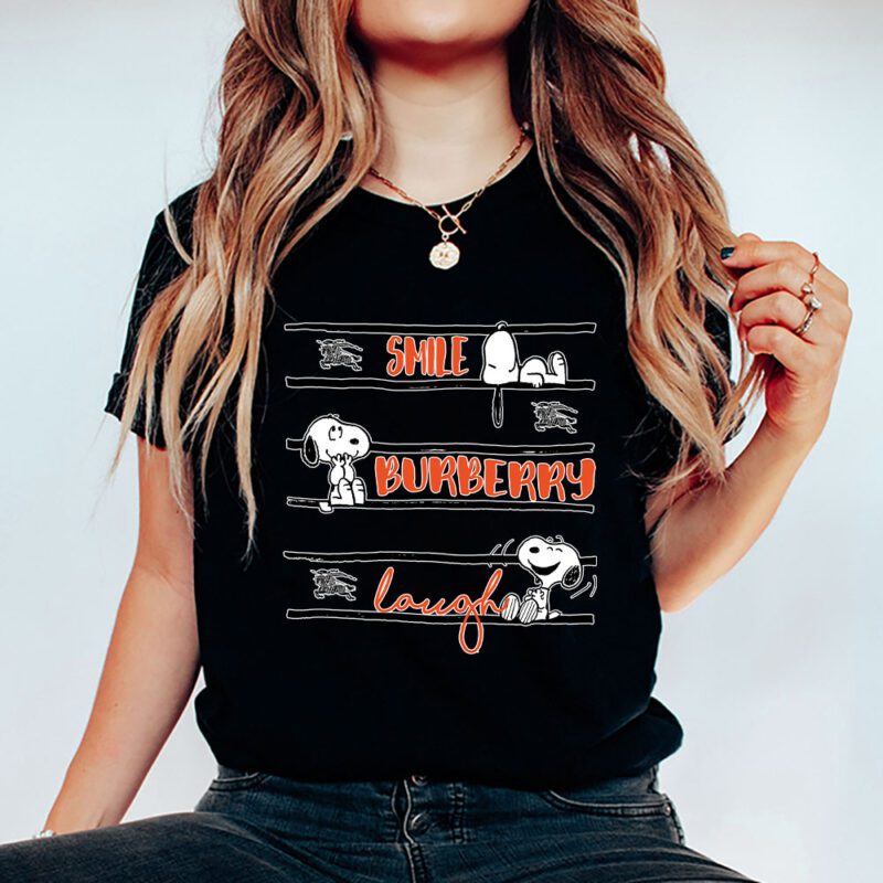Snoopy Burberry Unisex T Shirt Cotton Tee TAT7119 5