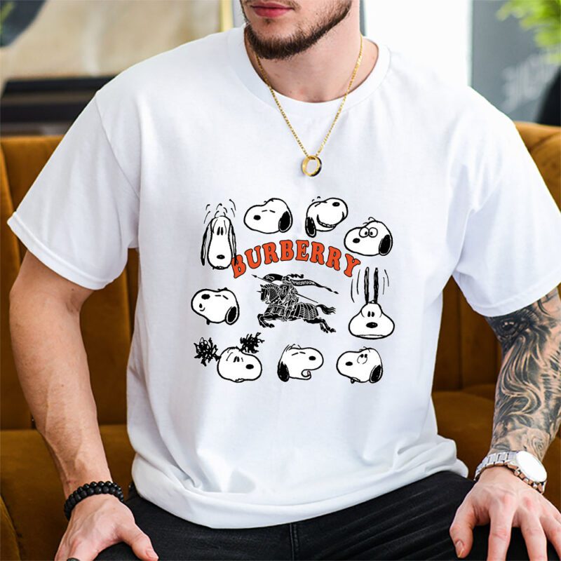 Snoopy Burberry Unisex T Shirt Cotton Tee TAT7123 2