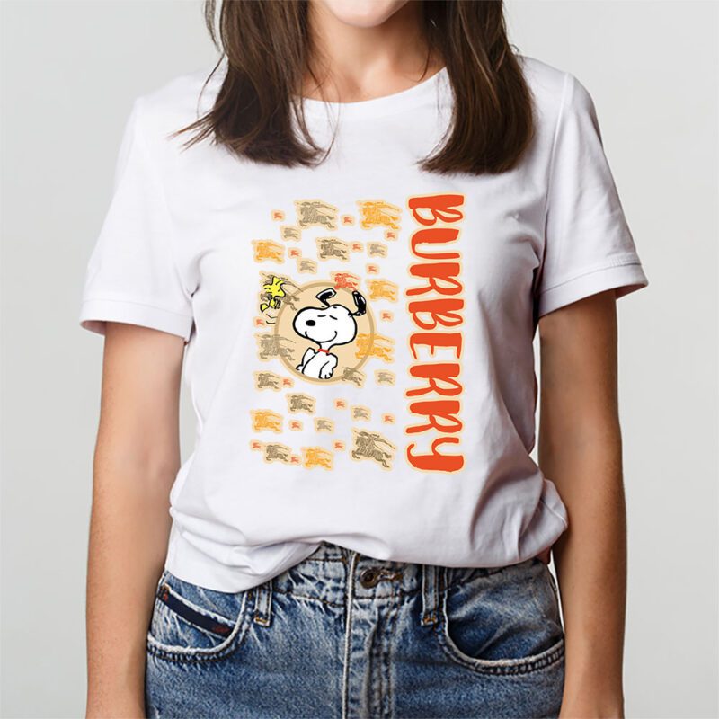 Snoopy Burberry Unisex T Shirt Cotton Tee TAT8349 3