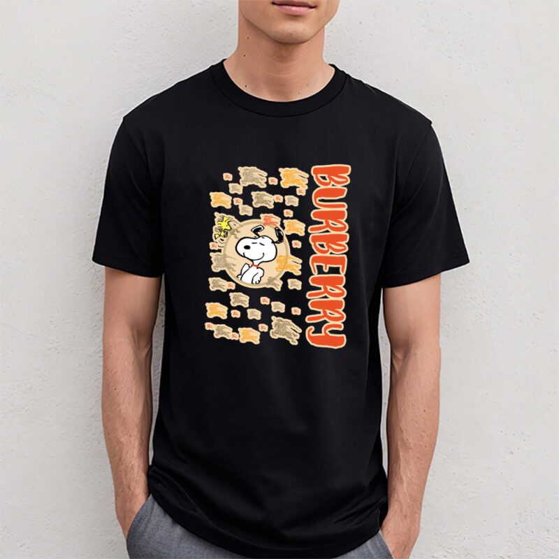 Snoopy Burberry Unisex T Shirt Cotton Tee TAT8349 4