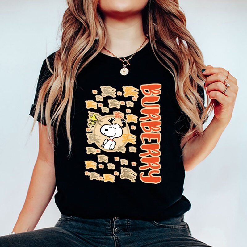 Snoopy Burberry Unisex T Shirt Cotton Tee TAT8349 5