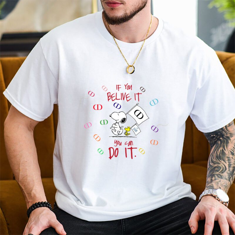 Snoopy Dior Unisex T Shirt Cotton Tee TAT7180 2