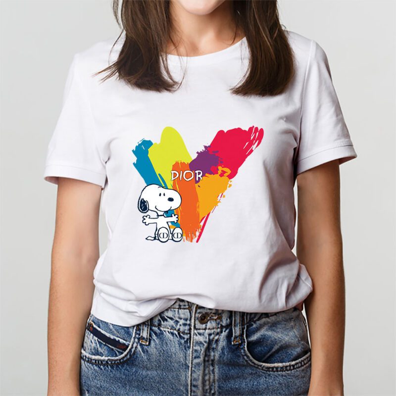 Snoopy Dior Unisex T Shirt Cotton Tee TAT7182 3