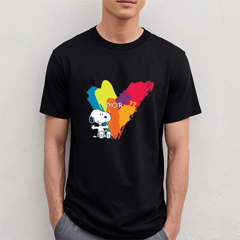 Snoopy Dior Unisex T Shirt Cotton Tee TAT7182 4