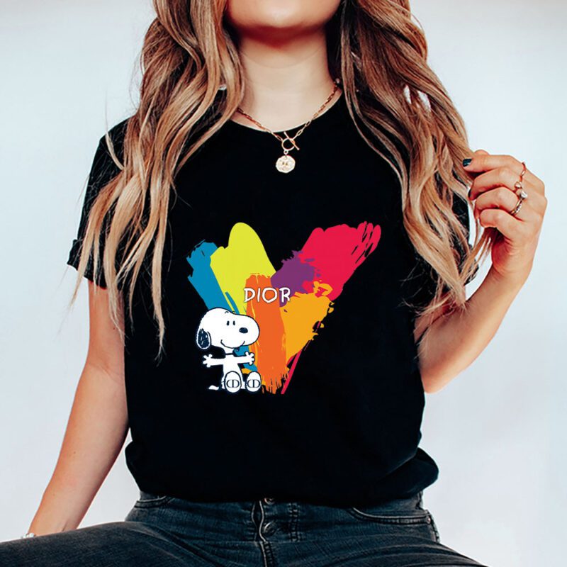 Snoopy Dior Unisex T Shirt Cotton Tee TAT7182 5