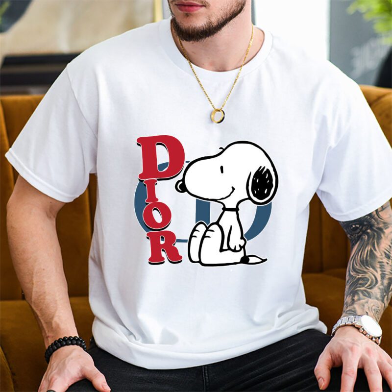 Snoopy Dior Unisex T Shirt Cotton Tee TAT7187 2