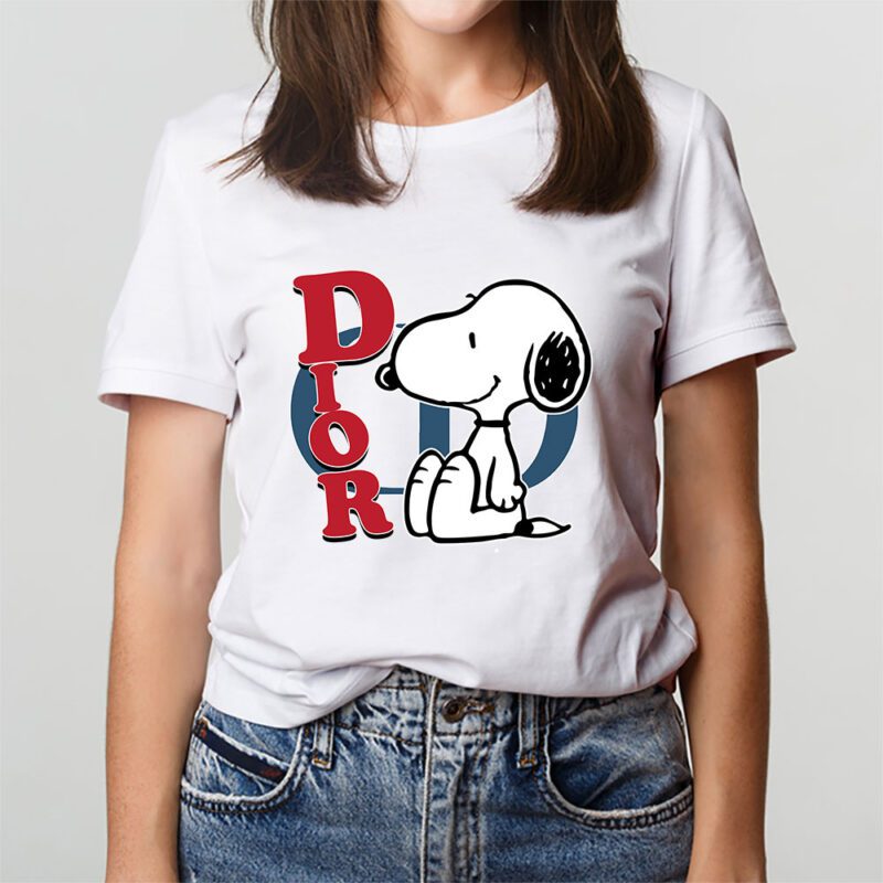 Snoopy Dior Unisex T Shirt Cotton Tee TAT7187 3