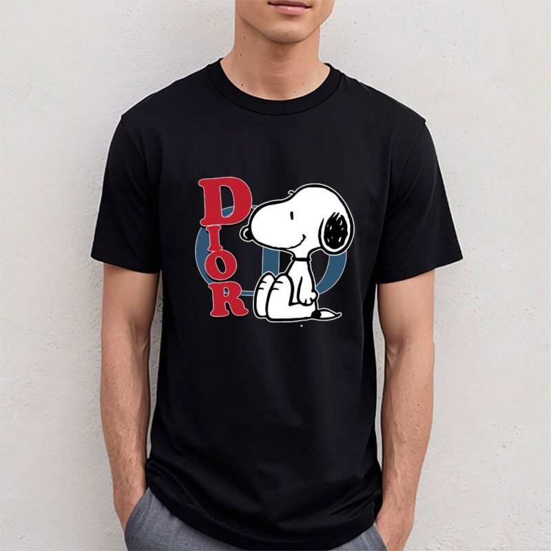 Snoopy Dior Unisex T Shirt Cotton Tee TAT7187 4
