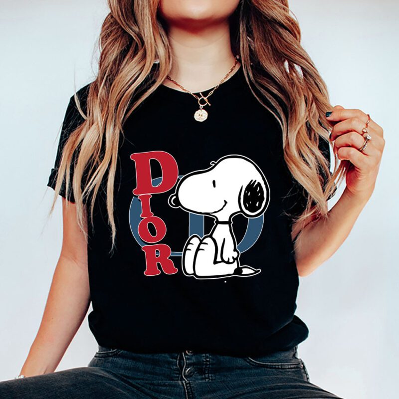 Snoopy Dior Unisex T Shirt Cotton Tee TAT7187 5