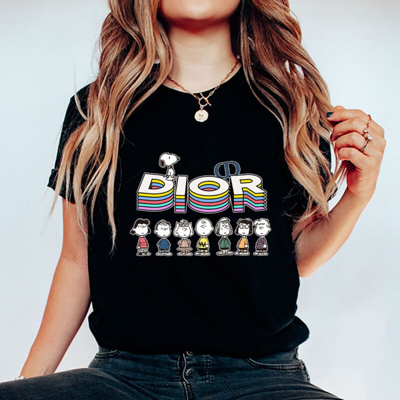 Snoopy Dior Unisex T Shirt Cotton Tee TAT7191 5