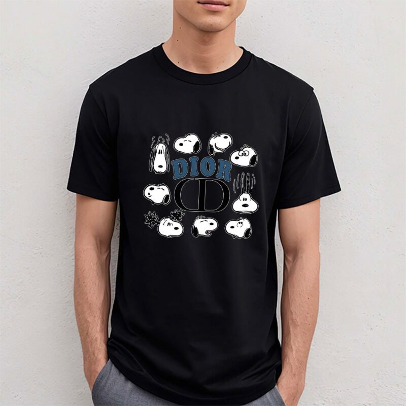 Snoopy Dior Unisex T Shirt Cotton Tee TAT7193 4