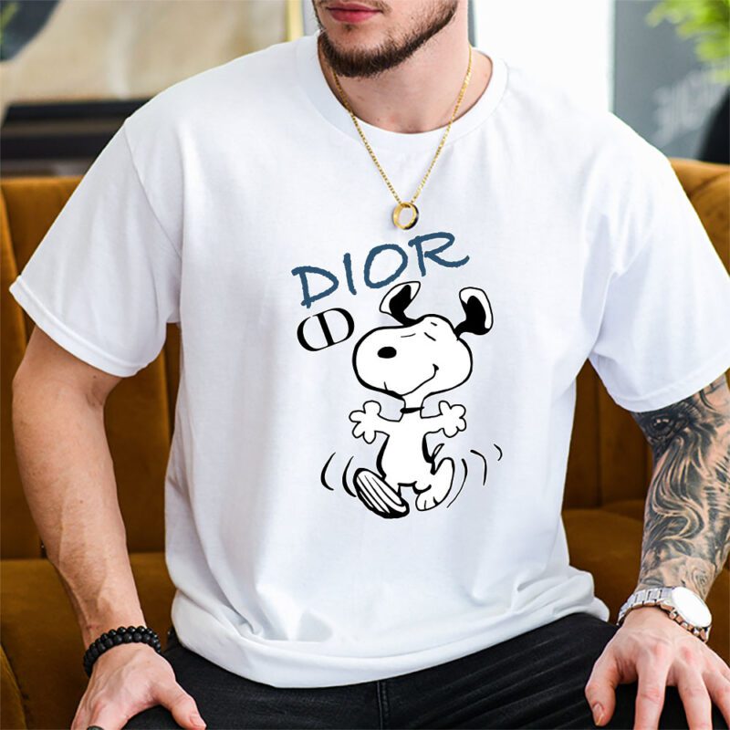 Snoopy Dior Unisex T Shirt Cotton Tee TAT7650 2