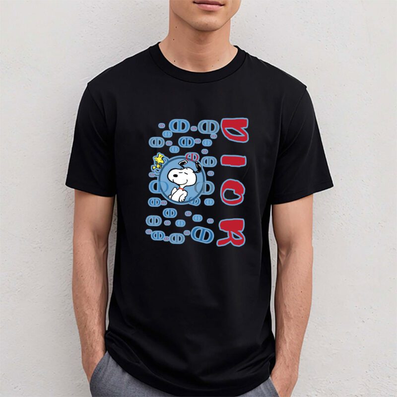 Snoopy Dior Unisex T Shirt Cotton Tee TAT8376 4