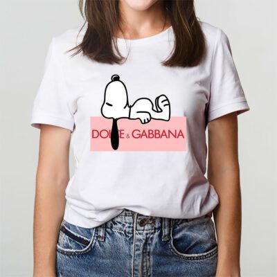 Snoopy Dolce Gabbana Unisex T Shirt Cotton Tee TAT14379 3