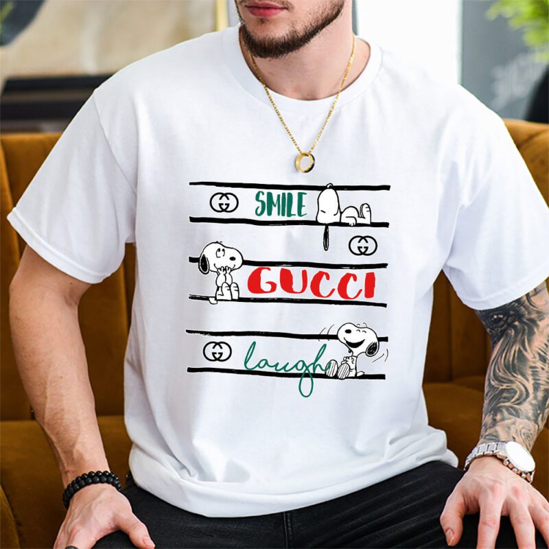 Snoopy Gucci Unisex T Shirt Cotton Tee TAT7220 2