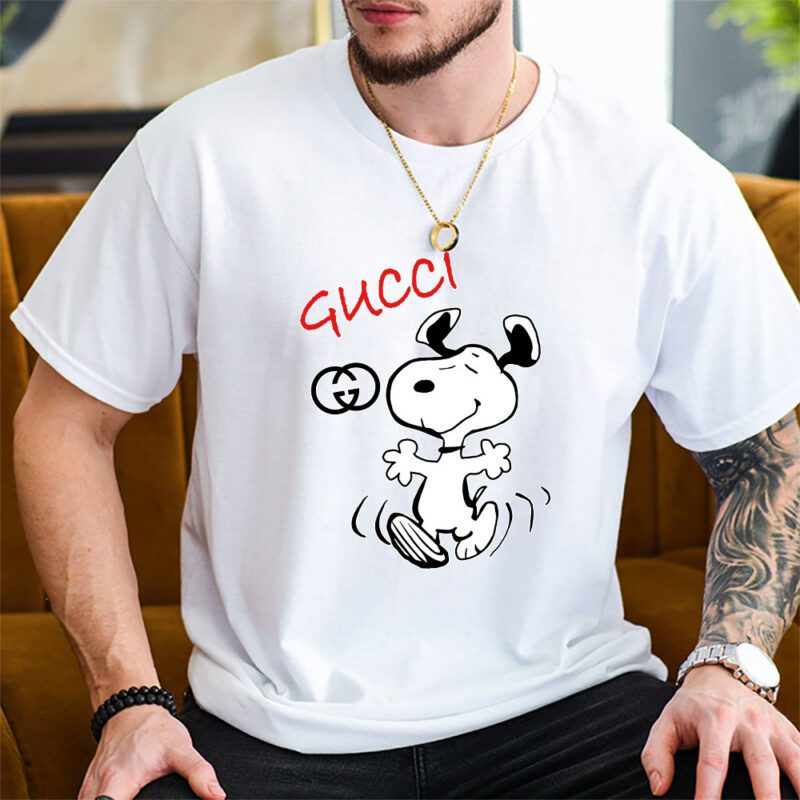 Snoopy Gucci Unisex T Shirt Cotton Tee TAT7660 2