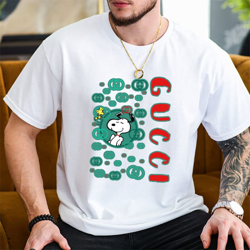 Snoopy Gucci Unisex T Shirt Cotton Tee TAT8388 2