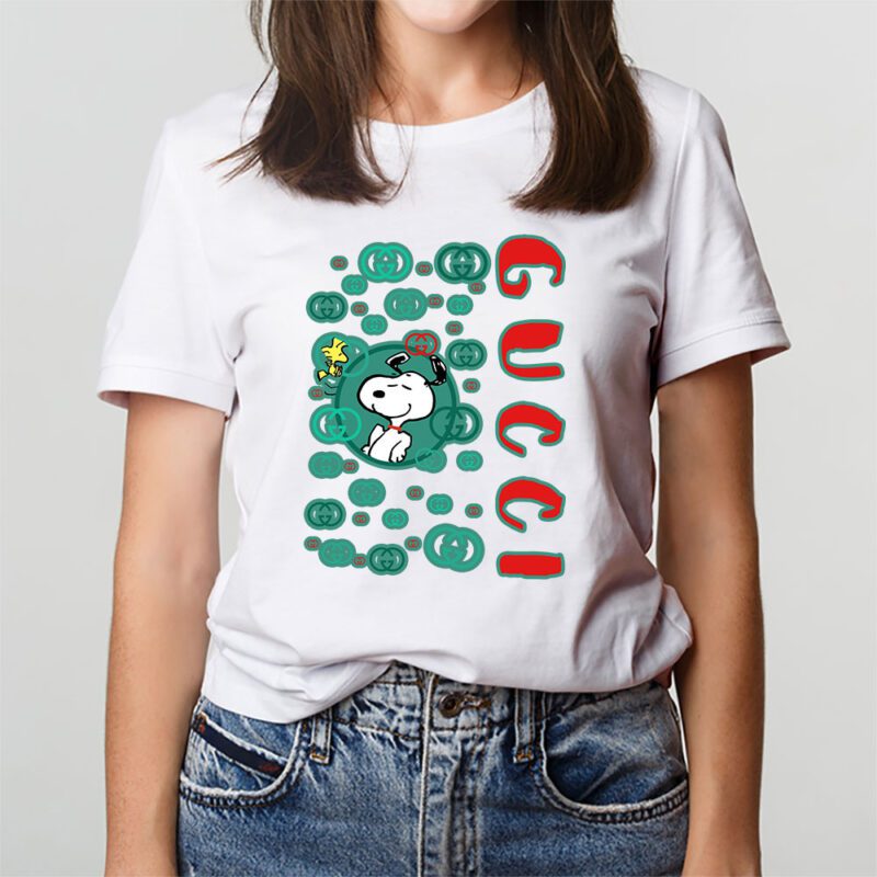 Snoopy Gucci Unisex T Shirt Cotton Tee TAT8388 3